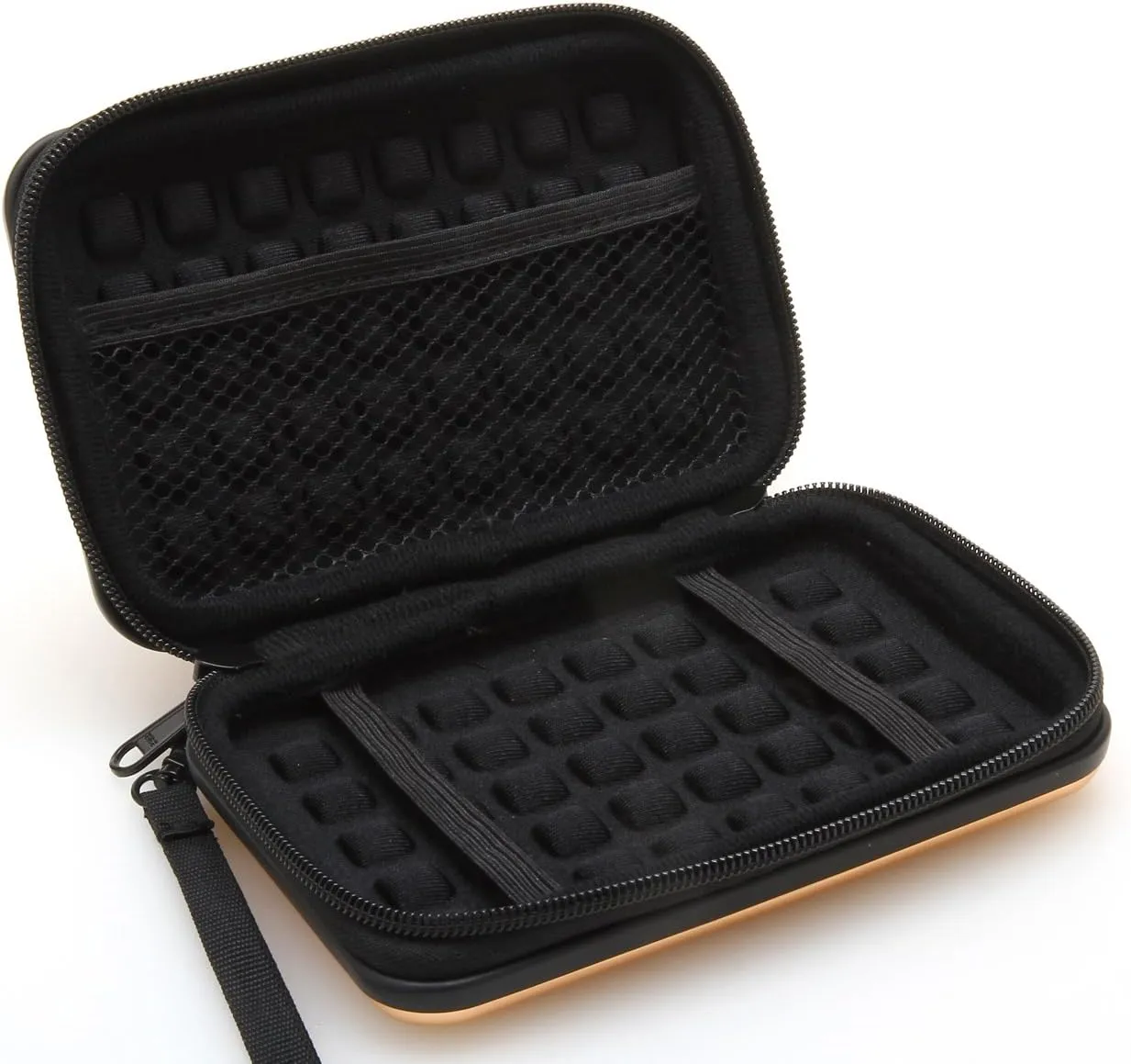 KAYOND Anti-Shock Silver Aluminium Carry Travel Protective Storage Case Bag for 2.5" Inch Portable External Hard Drive HDD USB 2.0/3.0 (Golden)