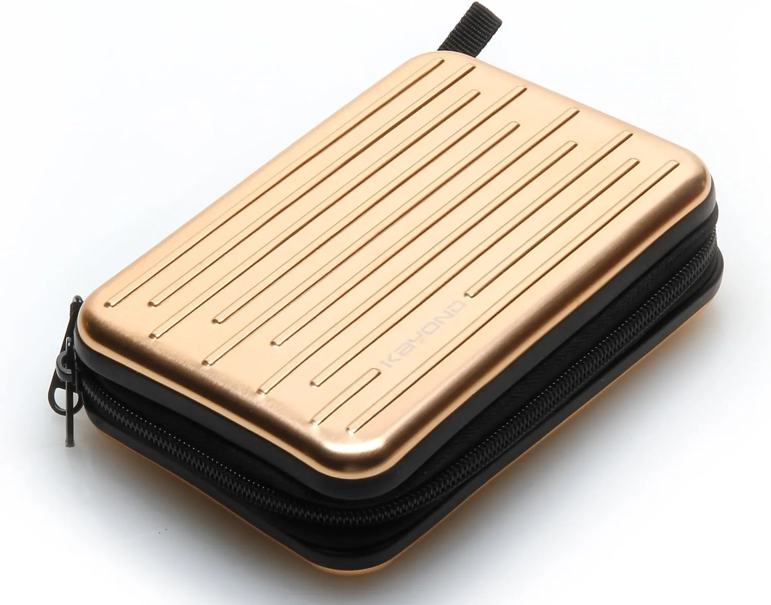 KAYOND Anti-Shock Silver Aluminium Carry Travel Protective Storage Case Bag for 2.5" Inch Portable External Hard Drive HDD USB 2.0/3.0 (Golden)