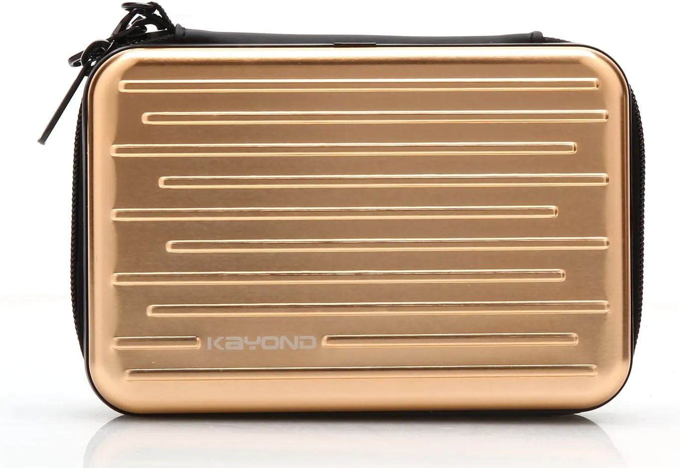 KAYOND Anti-Shock Silver Aluminium Carry Travel Protective Storage Case Bag for 2.5" Inch Portable External Hard Drive HDD USB 2.0/3.0 (Golden)