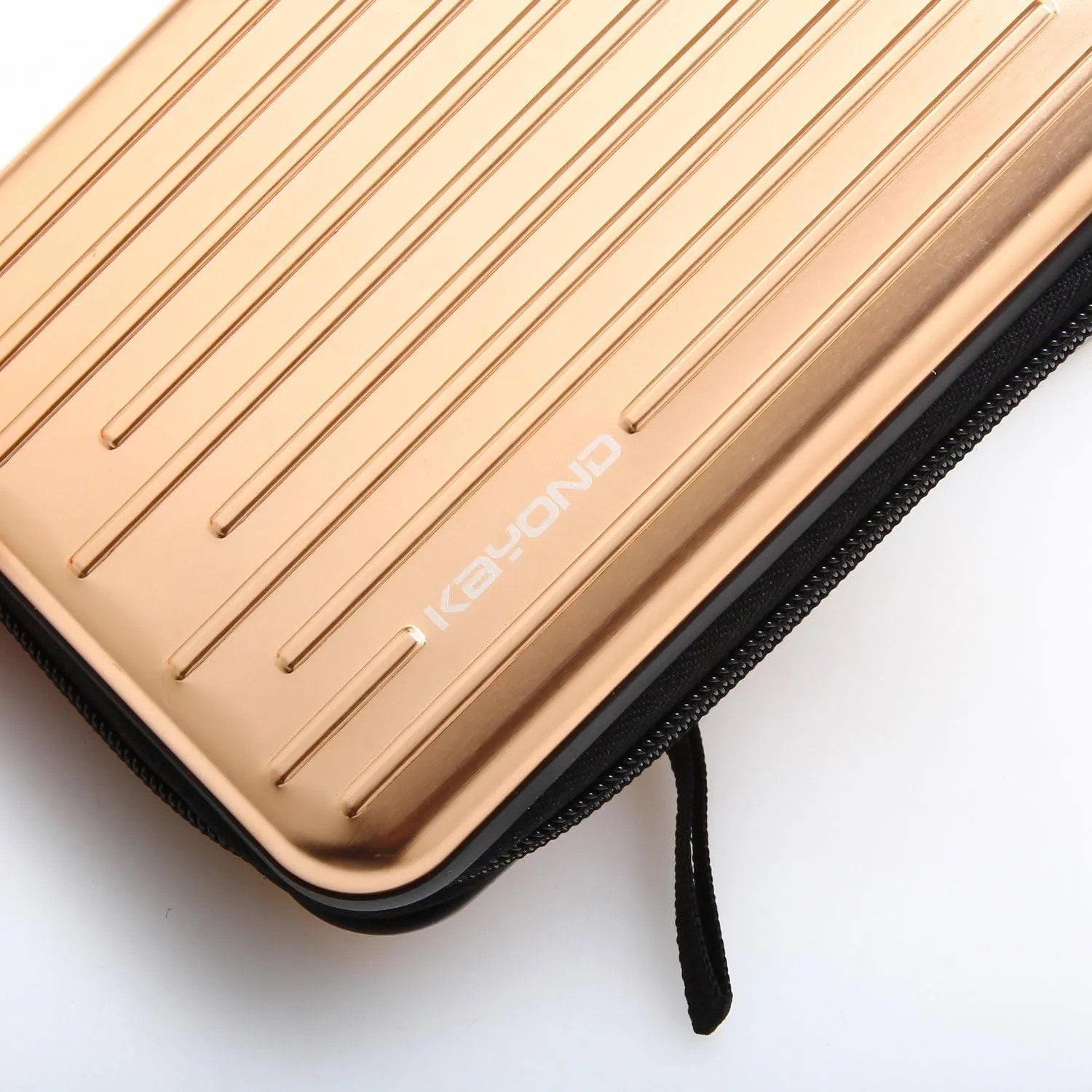 KAYOND Anti-Shock Silver Aluminium Carry Travel Protective Storage Case Bag for 2.5" Inch Portable External Hard Drive HDD USB 2.0/3.0 (Golden)