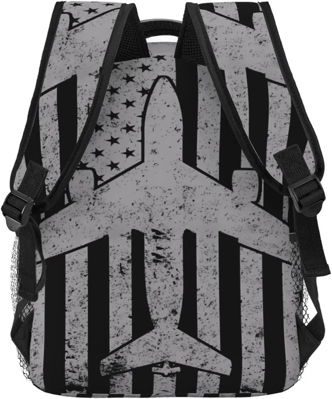 KC-135 Stratotanker Military Tanker Aircraft Vintage Flag Backpack Casual Laptop Backpack Double Shoulder Bag Lightweight Backpack For Women Men Travel