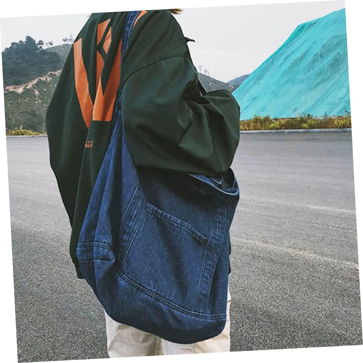 KESYOO canvas shoulder bag canvas hangdle bag
