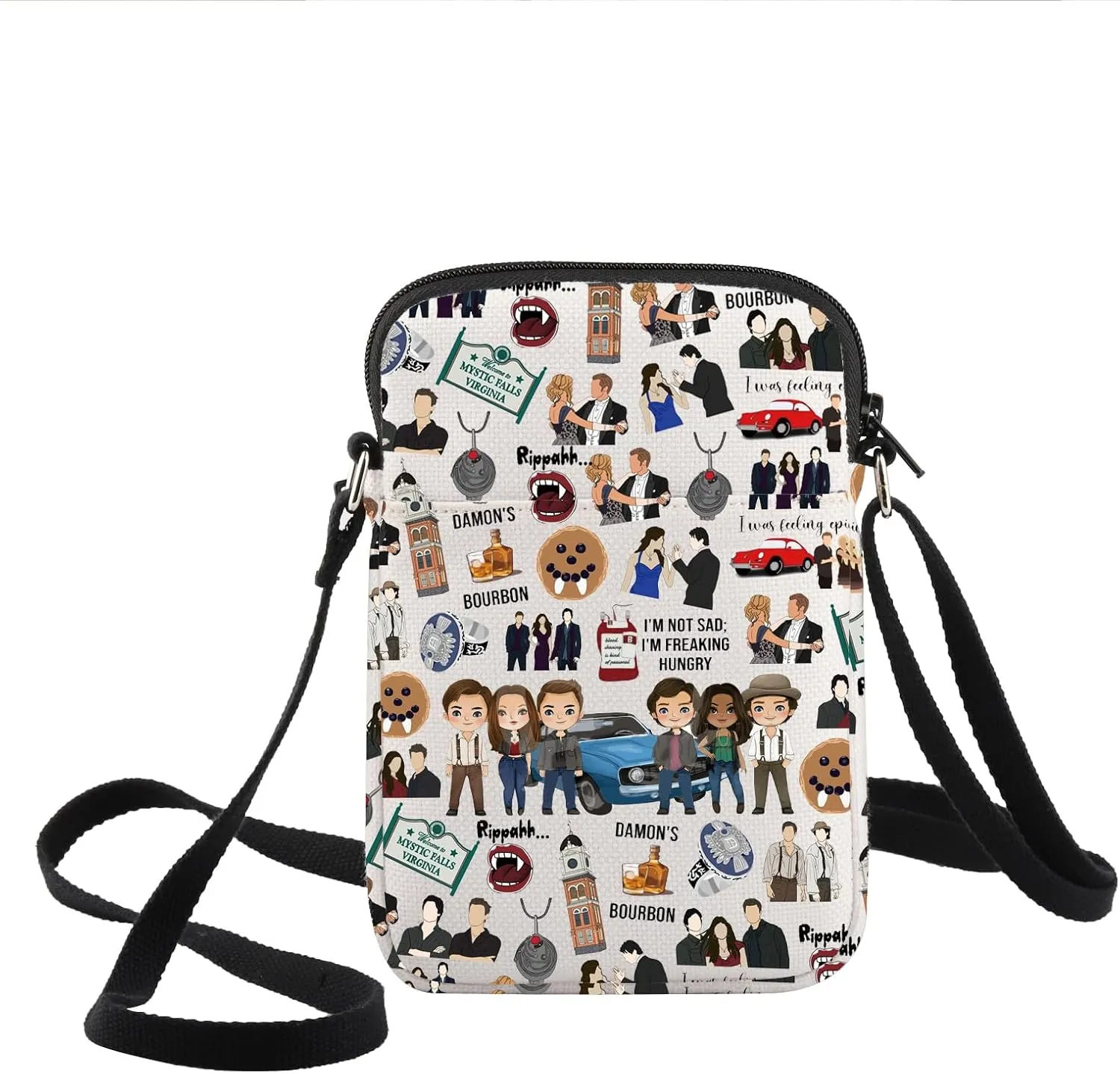 KEYCHIN Brothers Crossbody Bag Damon And Elena Fans Gifts Damon’s Bourbon Vampire Shoulder Bag Stefan Fans Gifts