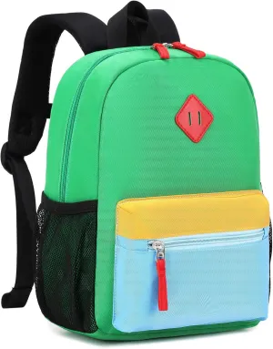 Kids Backpack, 16'' Lightweight School Backpack for Boys Girls,Casual Bookbag for Primary Elementary Middle School,Age 5-14,Green and Blue,Large Size