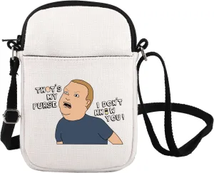 King Hill Cartoon Shoulder Bag King Cartoon TV Series Fans Messenger Bag Bobby Character Inspired Gift