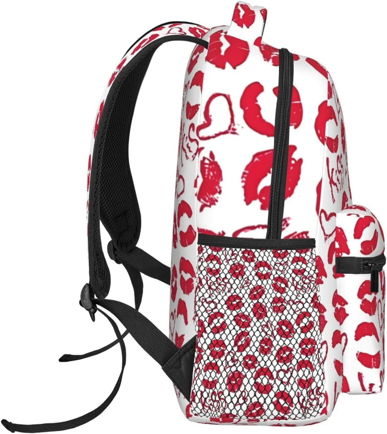 kiss Hot Red Nice Lips Backpack Casual Laptop Backpack Lightweight Double Shoulder Bag Travel Daypack For Women Men