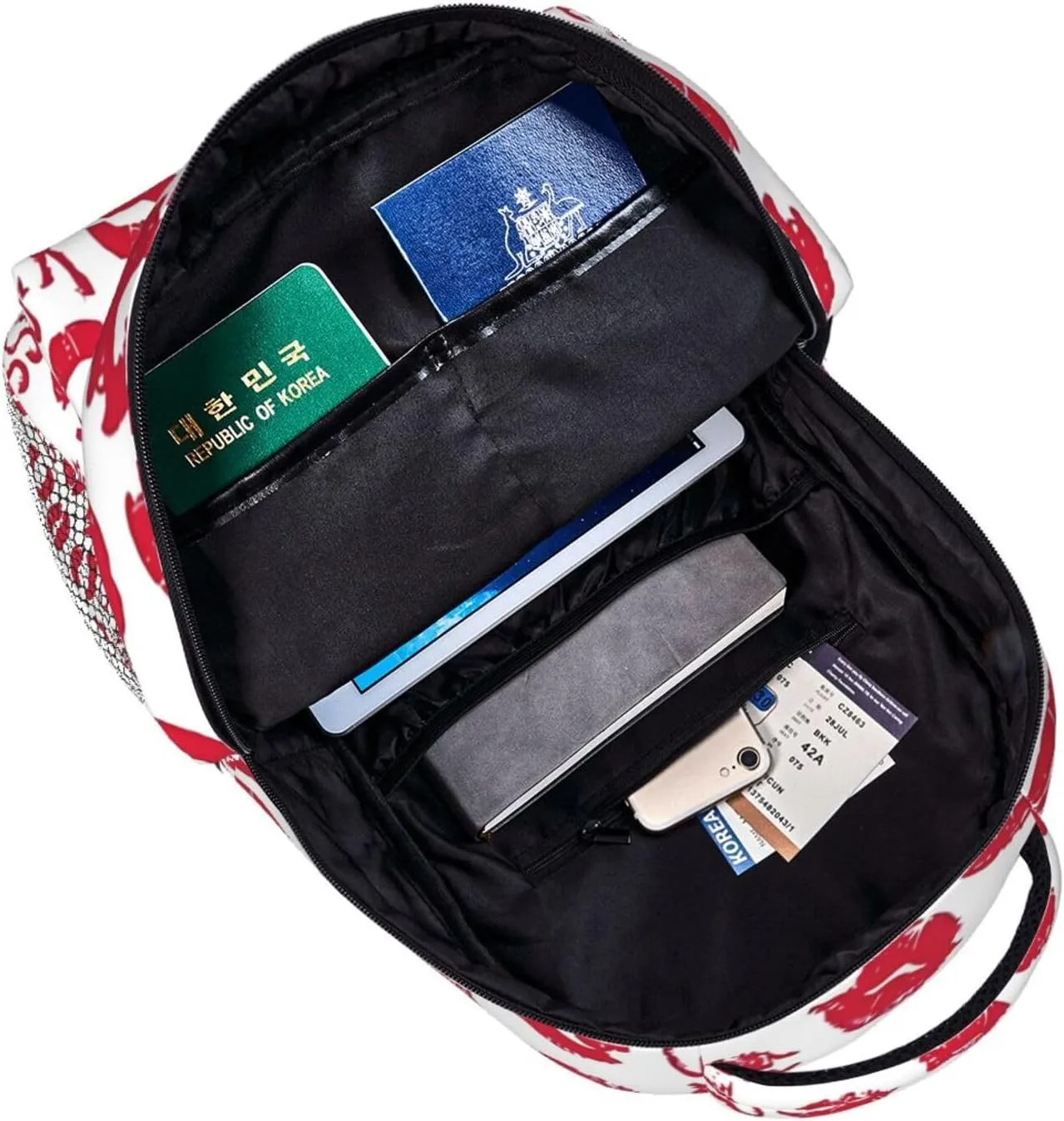 kiss Hot Red Nice Lips Backpack Casual Laptop Backpack Lightweight Double Shoulder Bag Travel Daypack For Women Men