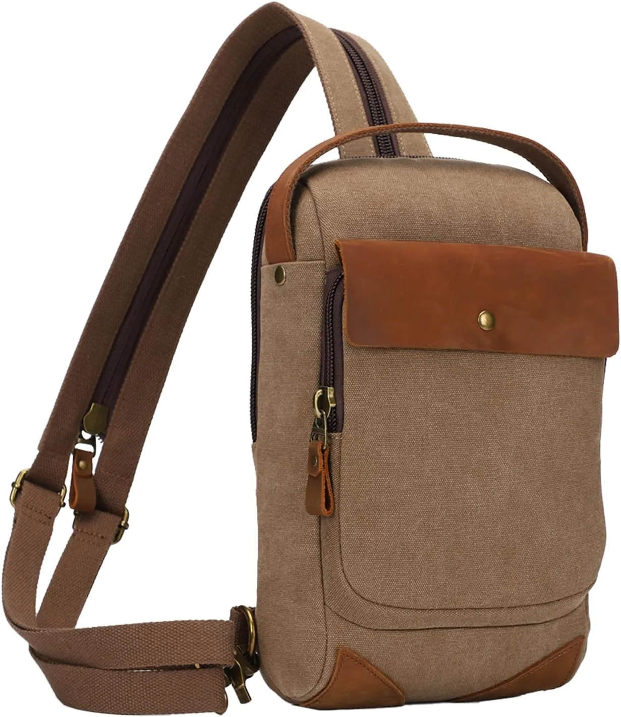 KL928 Canvas Sling Bag Crossbody Backpack Sling Backpack Shoulder Bag Casual Daypacks for Men Women