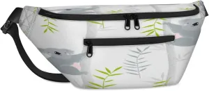 Koalas Paint Crossbody Sling Bag for Women Men Crossbody Backpack with 4 Zipper Pockets Fanny Pack Shoulder Casual Daypack for Travel Running Hiking Cycling