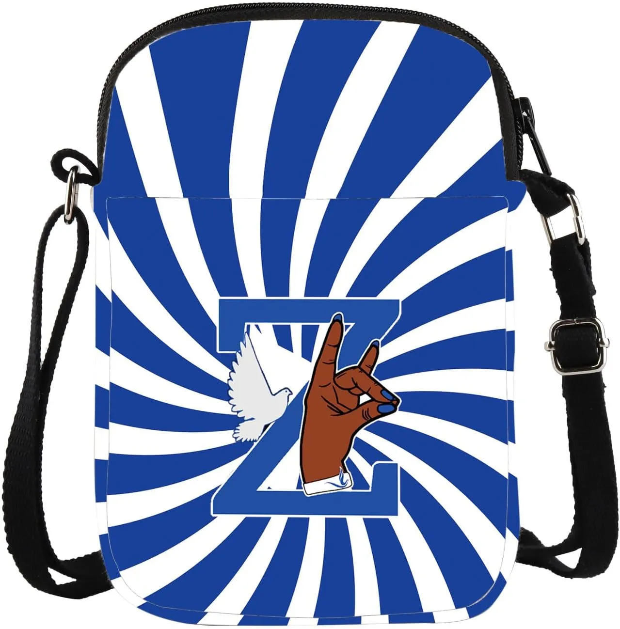 KUIYAI Finer Sorority Crossbody Bag Blue Greek Gift Greek Sorority Gift