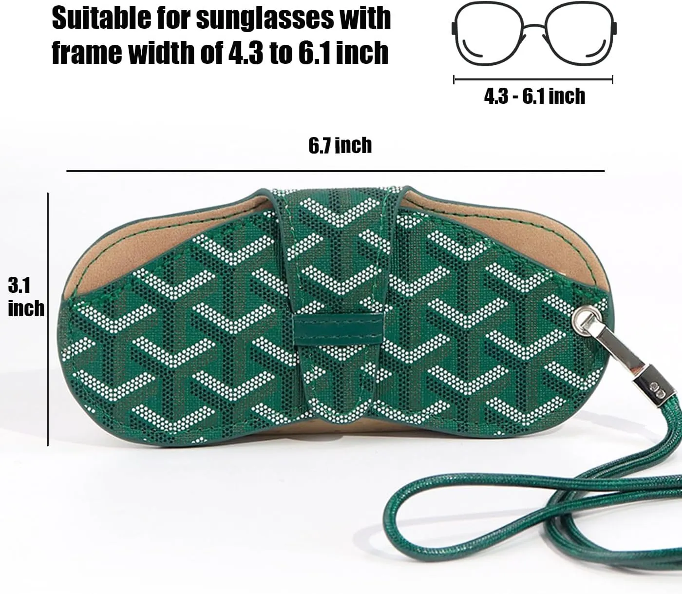 kytasryl Portable Sunglasses Bag,Slim Sunglasses case holder,Travel Sunglass case with Lanyard,Eyeglass Pouch Bag For Purse