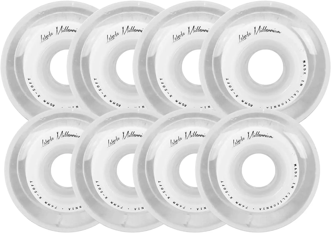 Labeda Millennium Gripper Roller Hockey Inline Wheels 8 Pack - Choose Color/Size