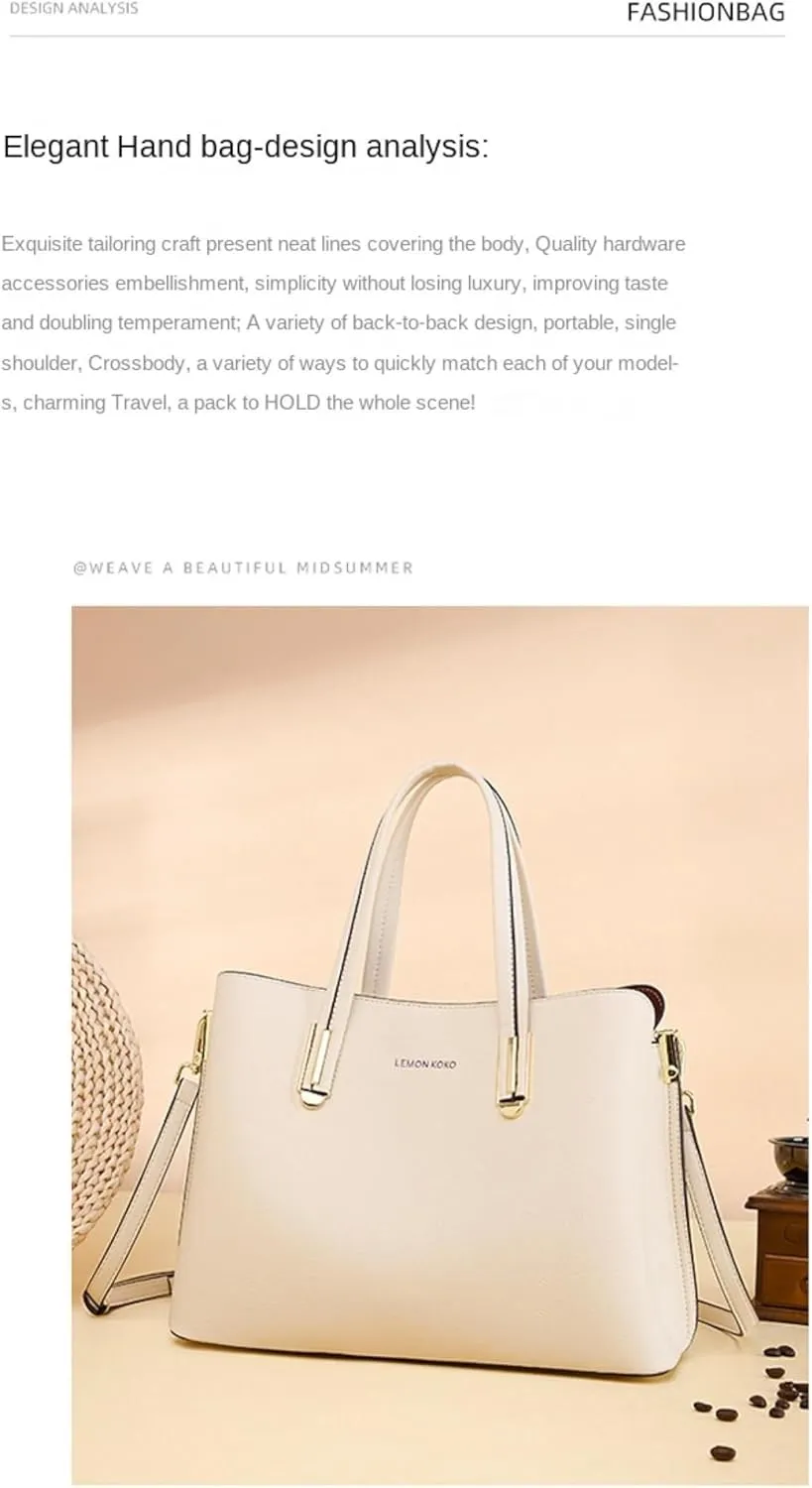 Ladies Handbag, Atmospheric Fashion Middle-Aged Mom Shoulder Crossbody Bag, Suitable for Work, Shopping, Party. Black