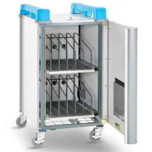 LapCabby 10 Device Vertical Mobile AC Charging Trolley
