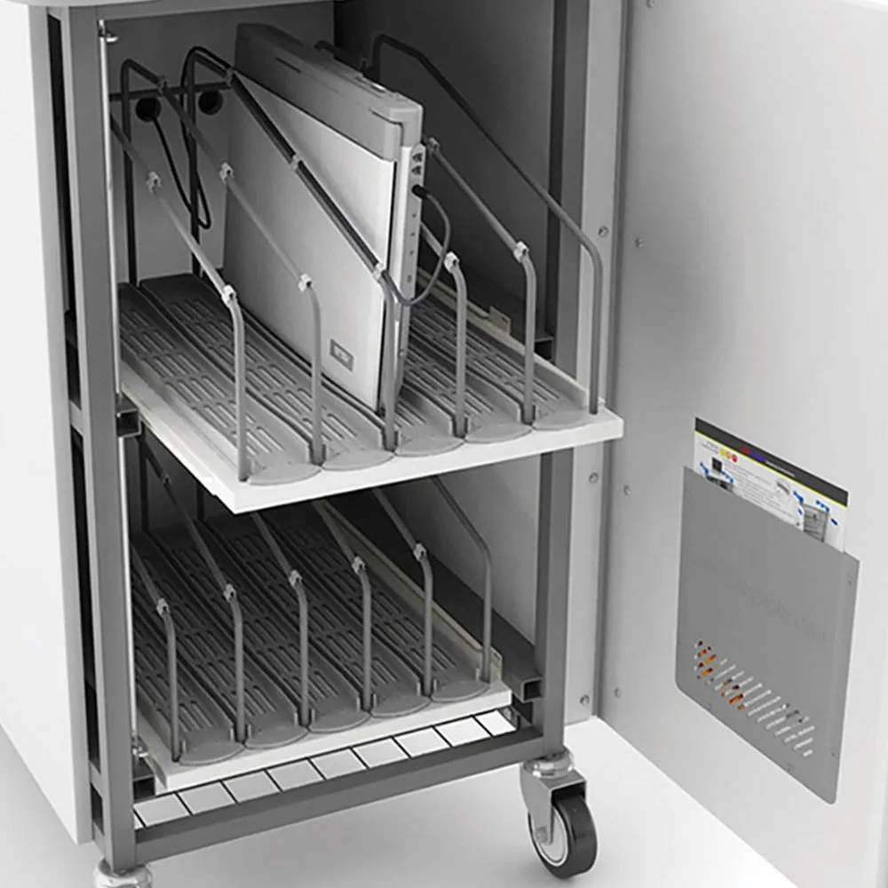 LapCabby 10 Device Vertical Mobile AC Charging Trolley