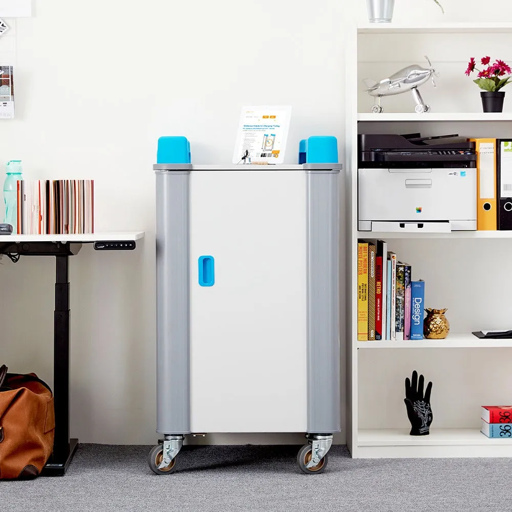 LapCabby 10 Device Vertical Mobile AC Charging Trolley