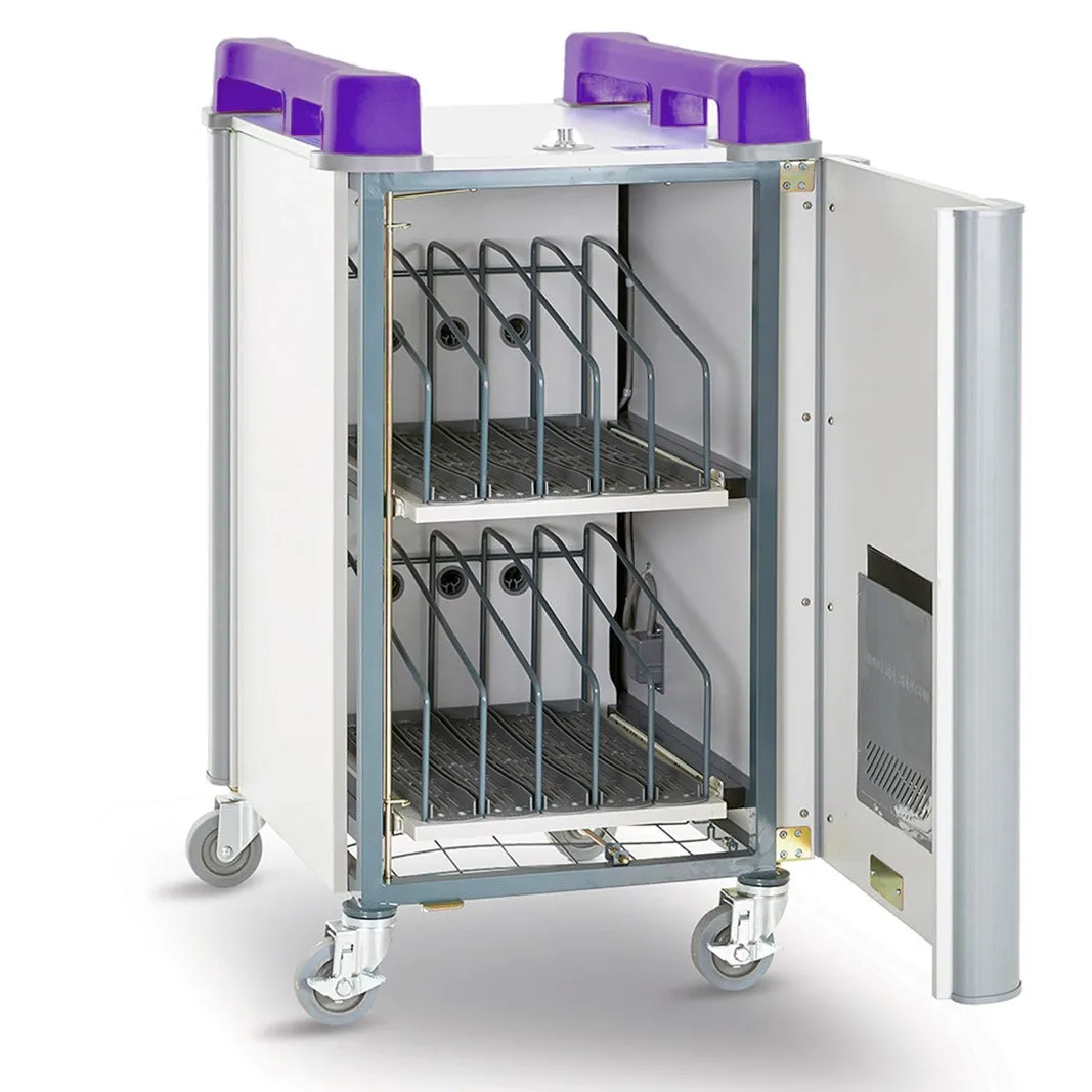 LapCabby 10 Device Vertical Mobile AC Charging Trolley