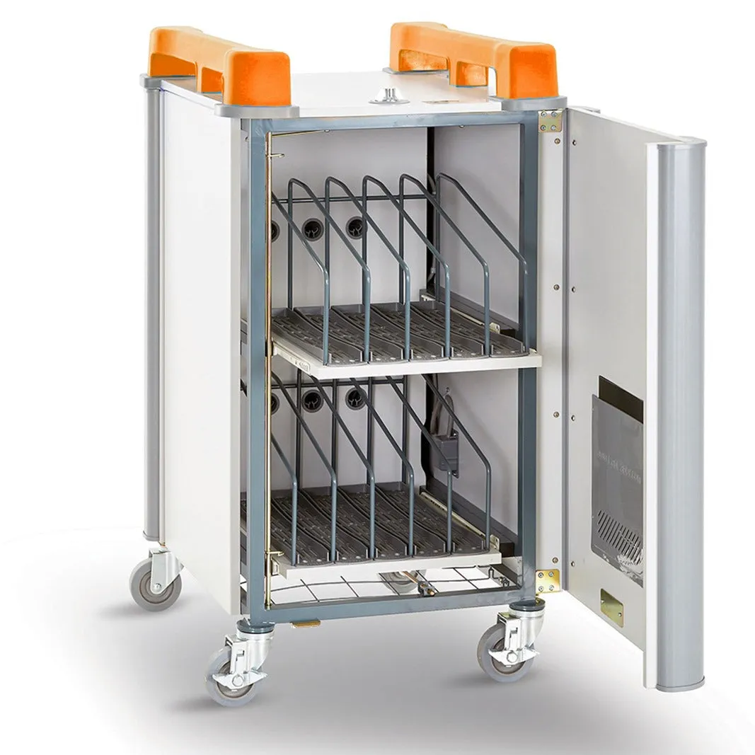 LapCabby 10 Device Vertical Mobile AC Charging Trolley