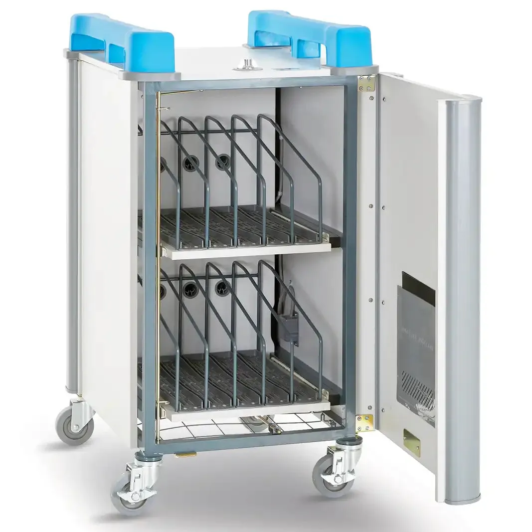 LapCabby 10 Device Vertical Mobile AC Charging Trolley