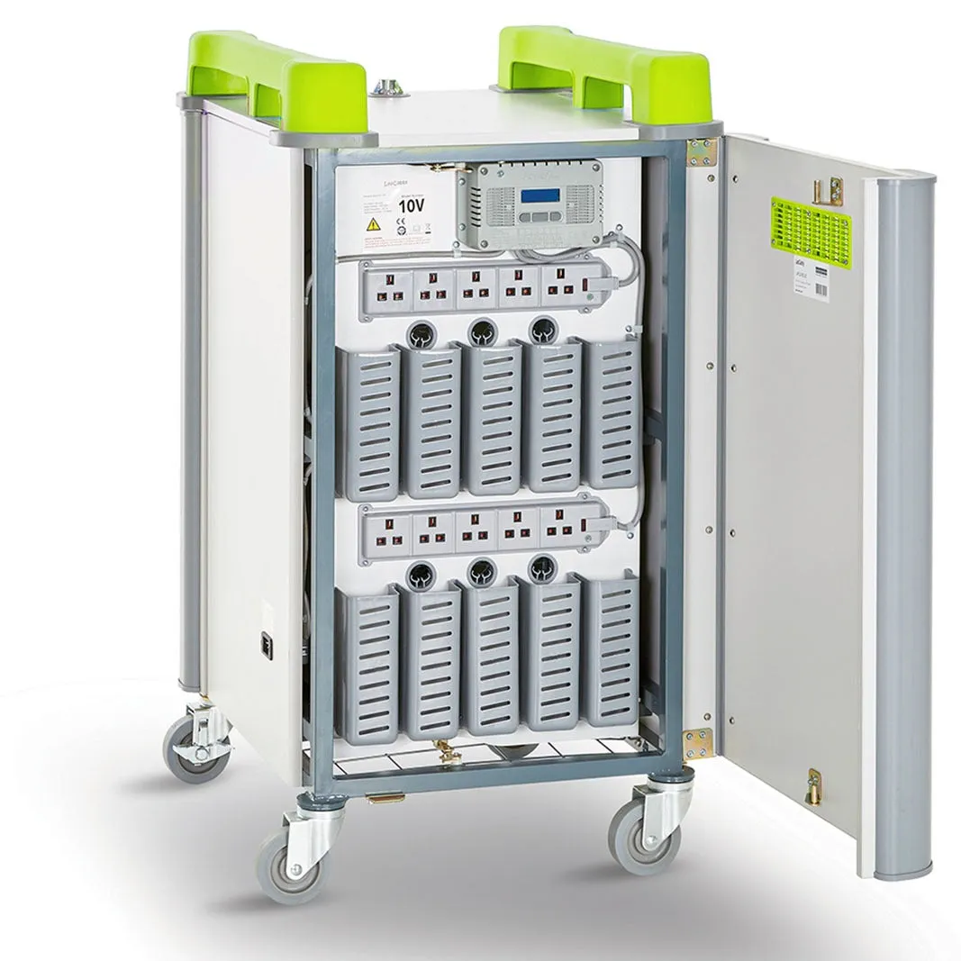 LapCabby 10 Device Vertical Mobile AC Charging Trolley