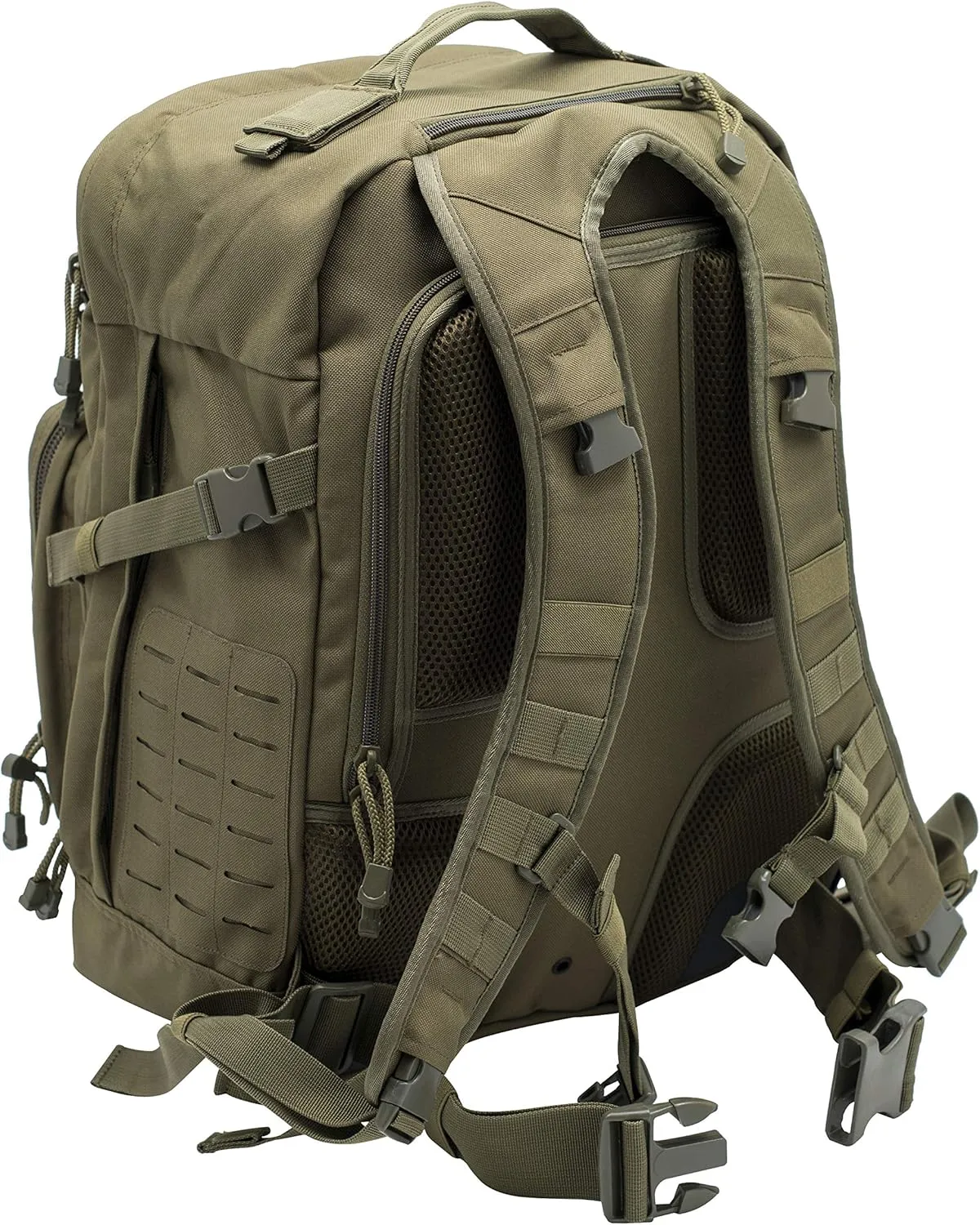LAPG Atlas 24 Hour Tactical Backpack for Men & Women, Large Hiking Camping Bug Out Backpack, Combat Survival Gear Bag, OD Green
