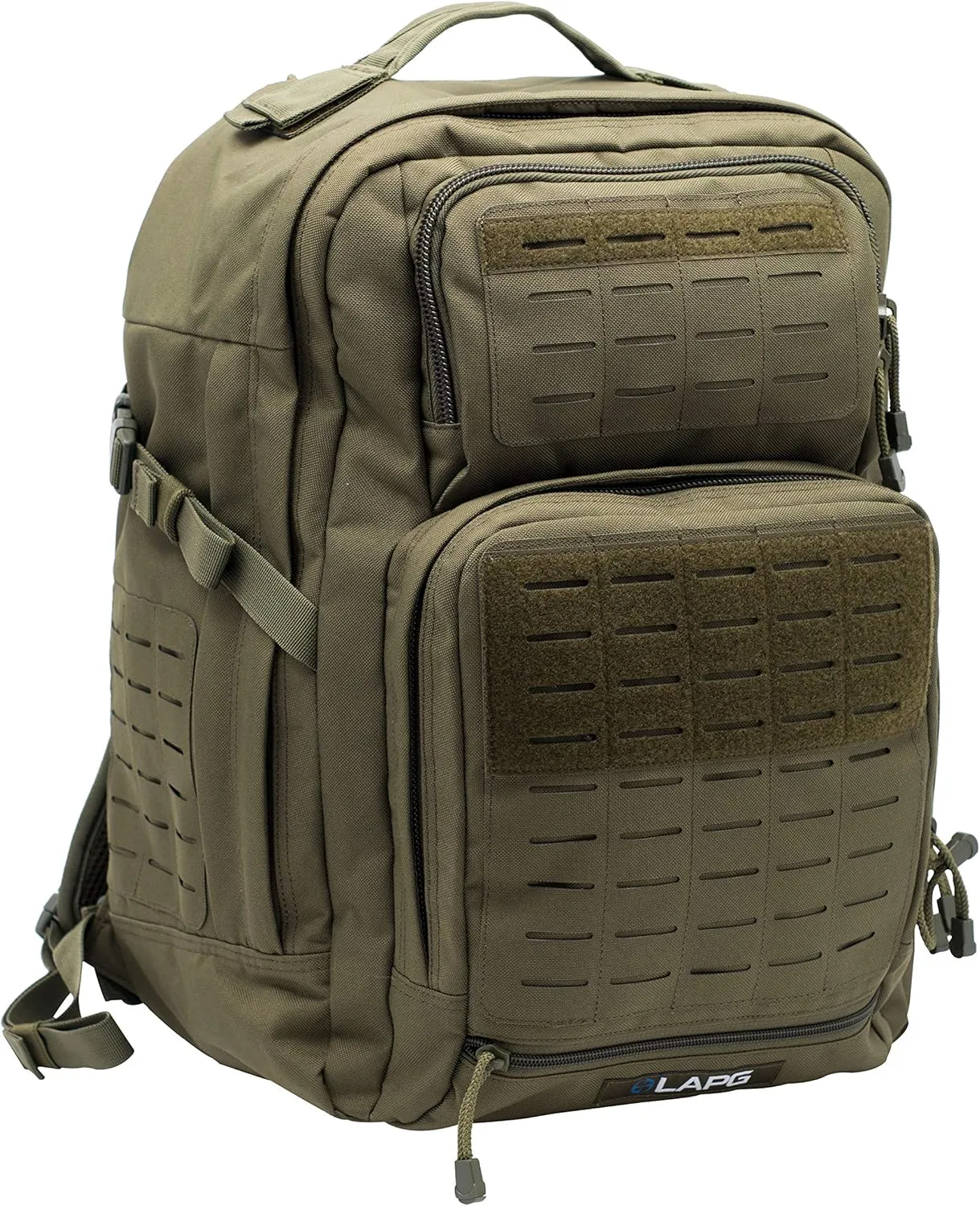 LAPG Atlas 24 Hour Tactical Backpack for Men & Women, Large Hiking Camping Bug Out Backpack, Combat Survival Gear Bag, OD Green