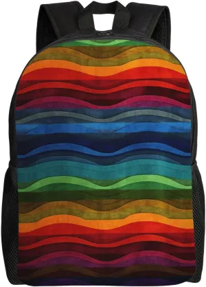 Laptop Backpack for Men Women Carry On Backpack Rainbow Backpack Lightweight Travel Bag Casual Daypack