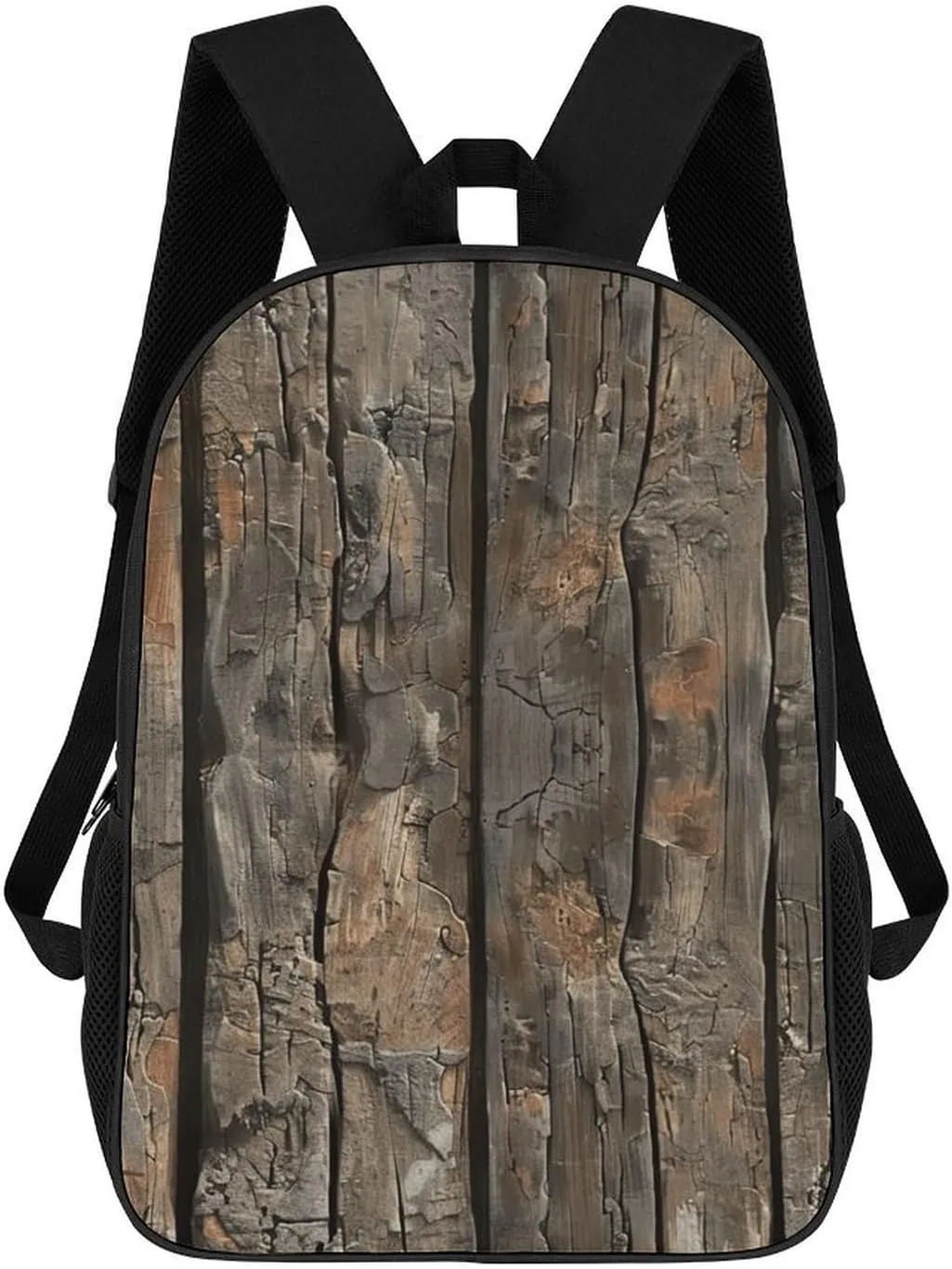 Laptop Backpack for Men Women Lightweight Travel Bag Cracked Wooden Planks Casual Daypack 17 Inch Adjustable Shoulder Bag for Work