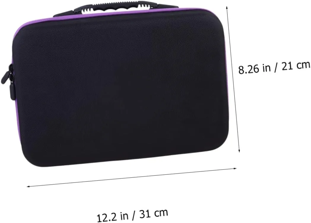Large Capacity Essential Oil Storage Bag 60 Grid Holder Zipper Easy to Carry Organiser for Essential Oil Bottles
