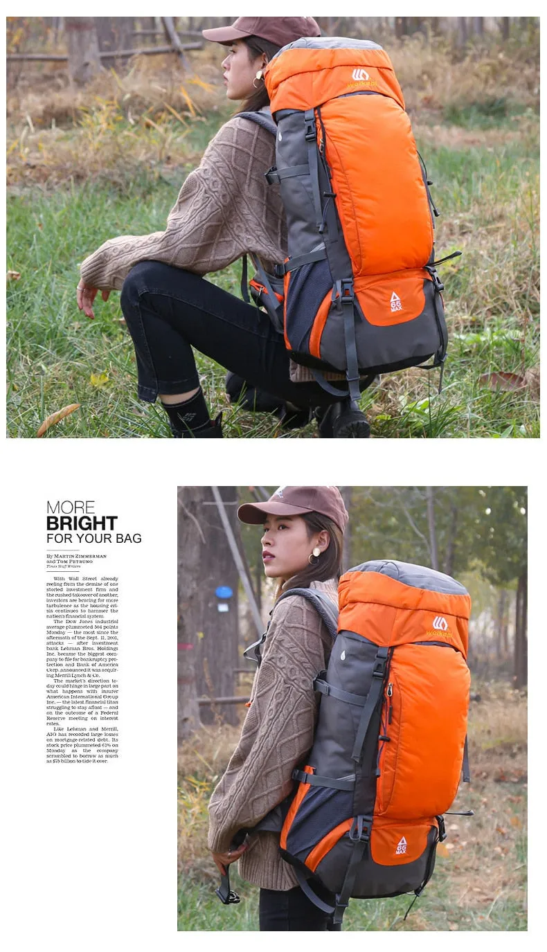 Large Capacity Waterproof Camping Backpack (65L)
