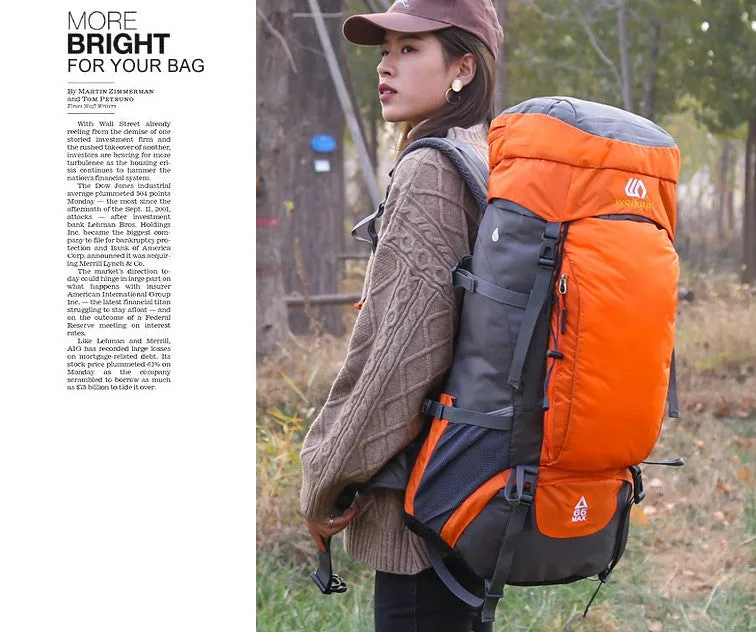 Large Capacity Waterproof Camping Backpack (65L)