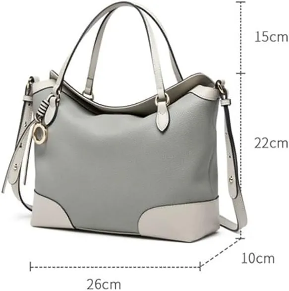 Large capacity women's tote bag collision color retro commuter single shoulder crossbody women's bag