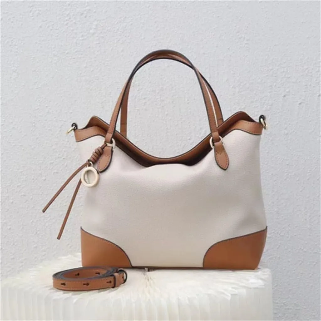 Large capacity women's tote bag collision color retro commuter single shoulder crossbody women's bag