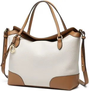 Large capacity women's tote bag collision color retro commuter single shoulder crossbody women's bag