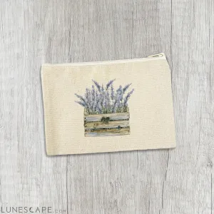 Lavender Basket - Canvas Zipper Pouch
