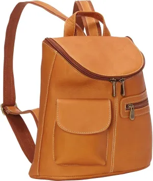 Le Donne Leather Lafayette Classic Women’s Backpack - Premium Full-Grain Colombian Vaquetta Leather, 11” x 10” x 4.5” (Tan)