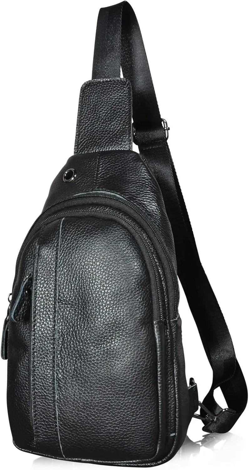 Le'aokuu Mens Outdoor Casual Travel Hiking Crossbody Chest Sling Bag One Shoulder Strap Bag Backpack