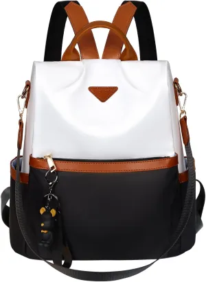 Leathario Women Backpack Purse Anti-Theft Nylon Small Casual Daypack Handbag Shoulder Mini Bookbag for College Travel Work