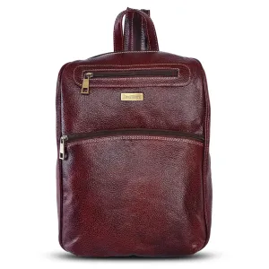Leather Backpack 36817 (BROWN)