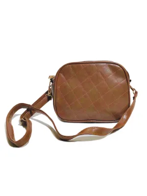 Leather Check Design Makeup Pouch