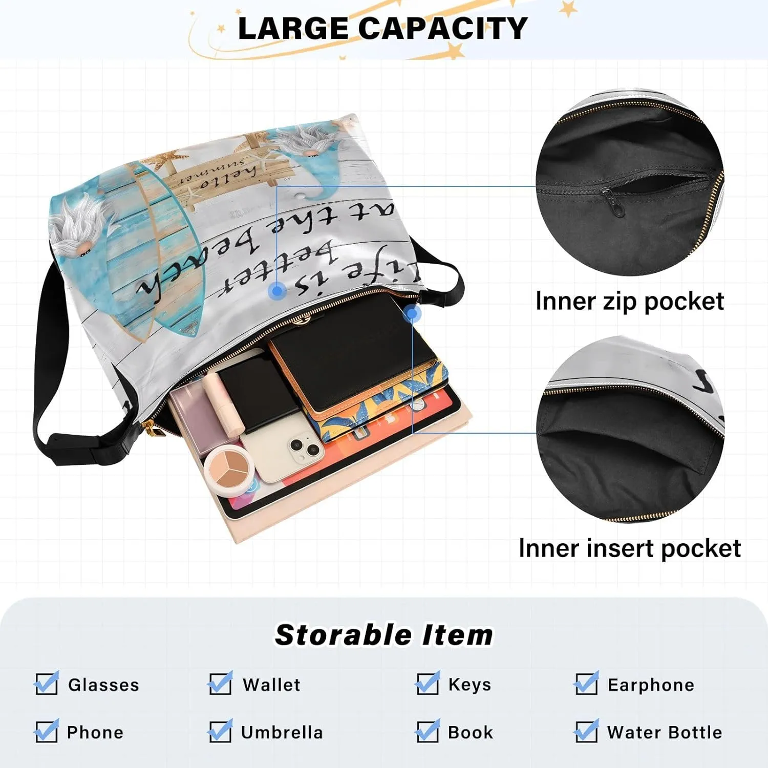 Leather Crossbody Bag & Purse - Women's Tote & Shoulder Bag
