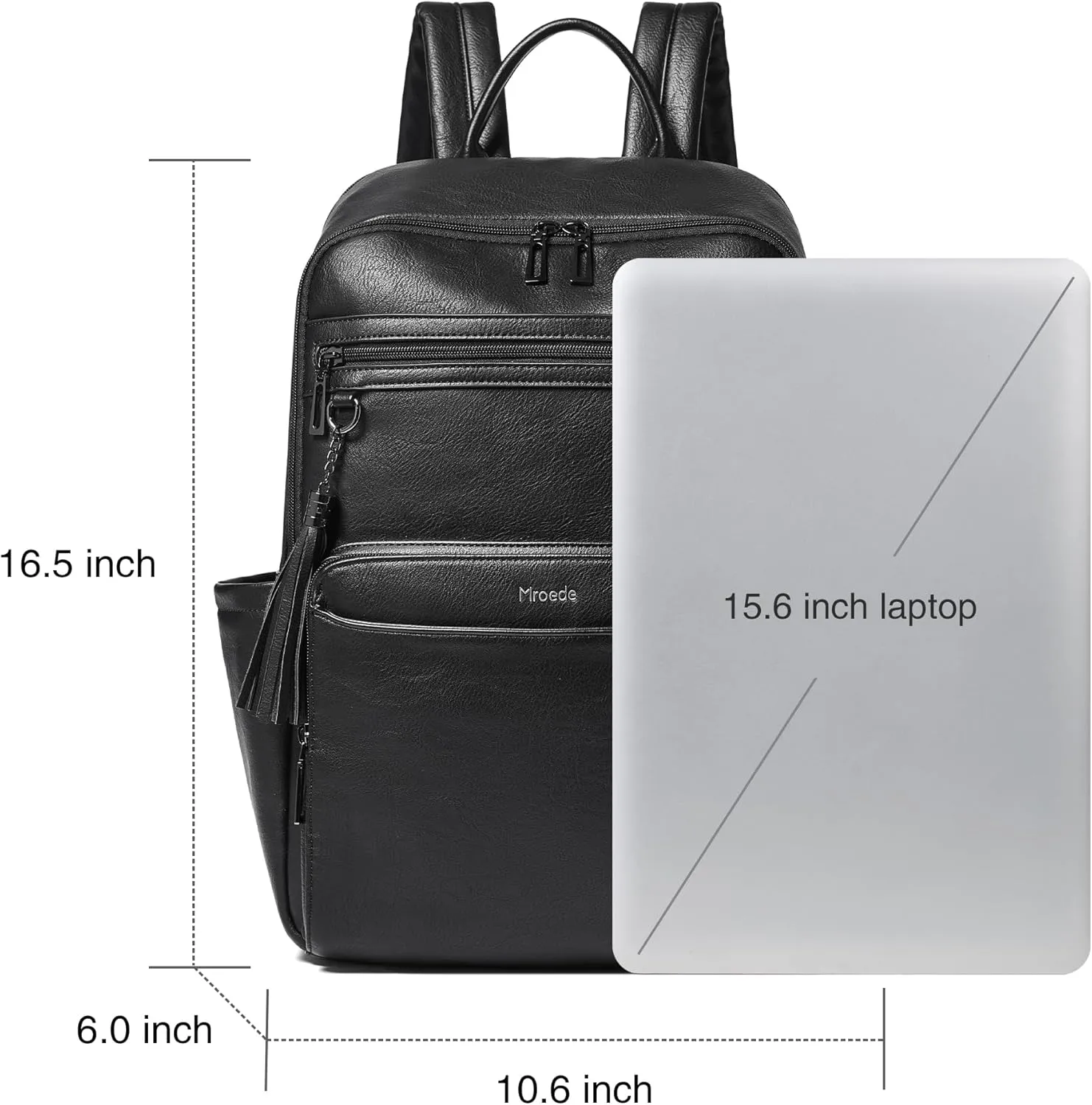 Leather Laptop Backpack for Women 15.6 inch Laptop Backpacks Purse Fashion Computer Backpack for Travel College Work