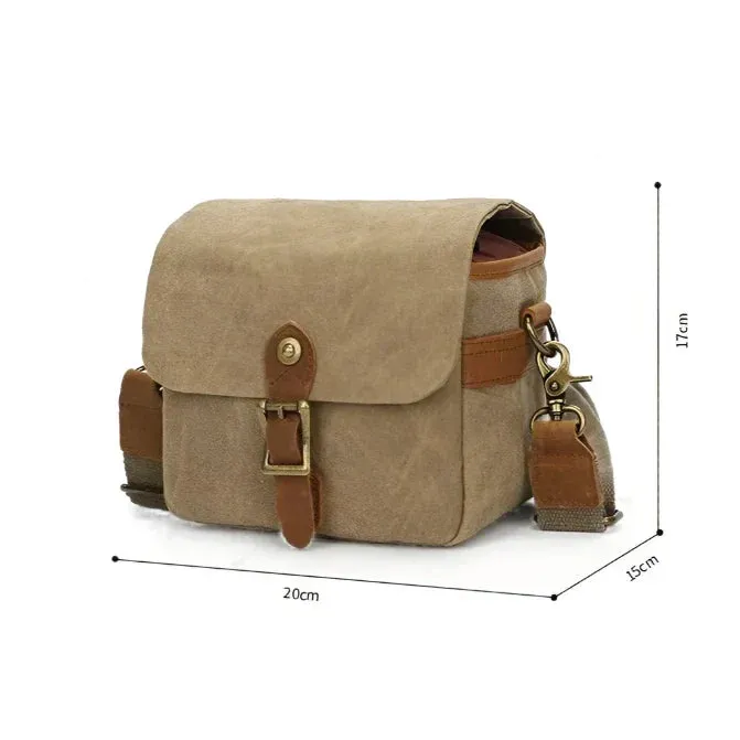 Lennox | Vintage Canvas Crossbody Camera Bag