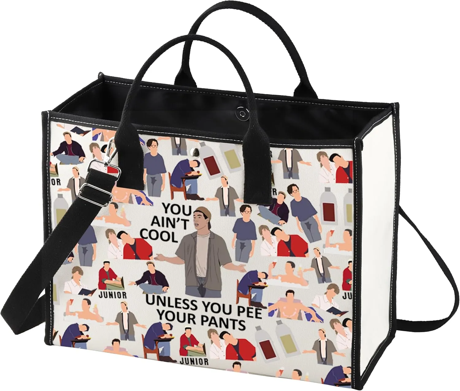 LEVLO Funny Madison Cosmetic Make Up Bag Adam Sandler Quote Gift You Ain't Cool Unless You Pee Your Pants Make Up Zipper Pouch Bag For Women Girls (You Ain't Cool LT)