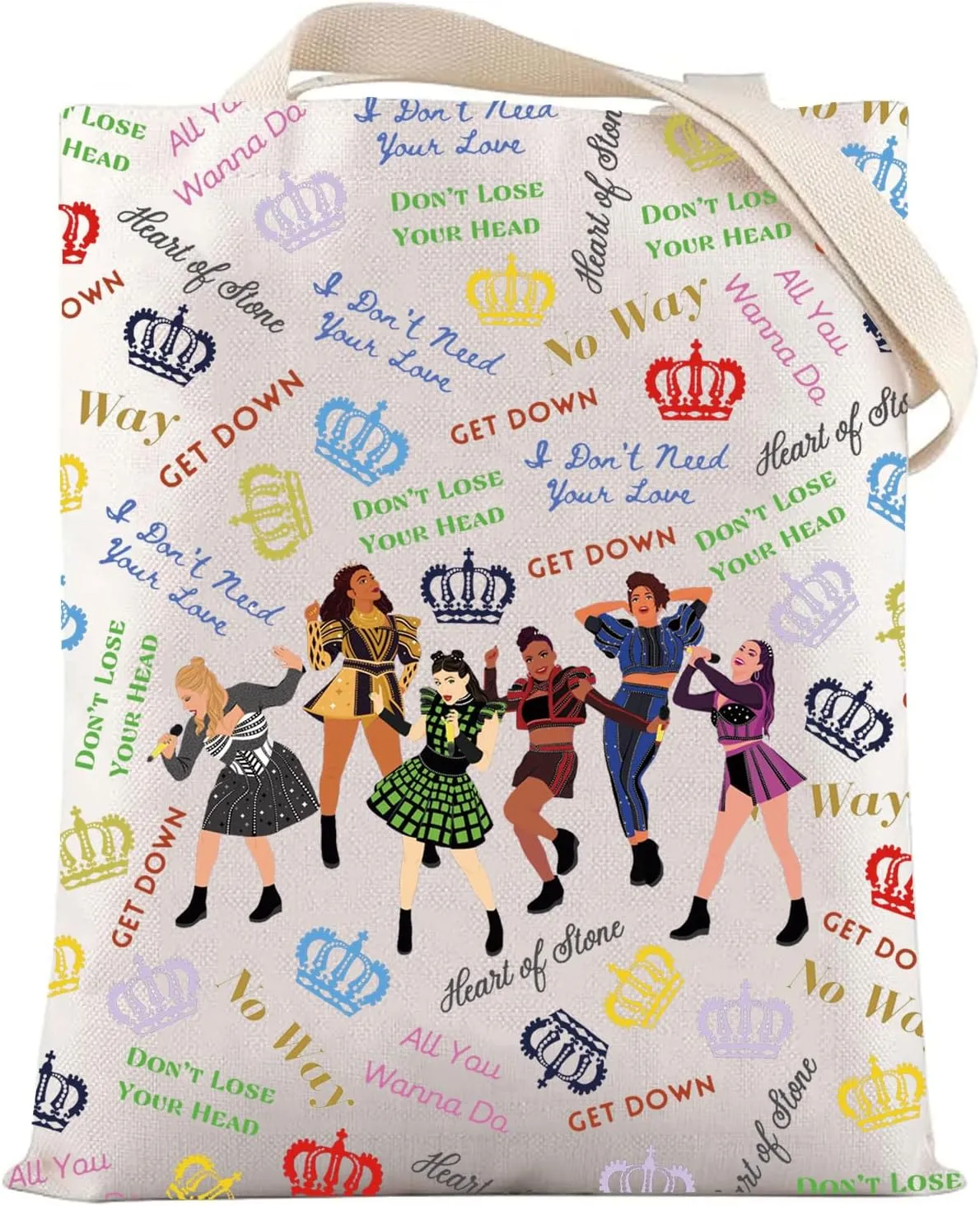 LEVLO Musical Queen Cosmetic Bag Theater Drama Fans Gift Six Queen Musical Make Up Zipper Pouch Bag