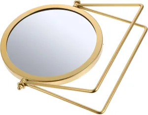 LIFKOME Round Desktop Vanity Mirror Rotating Metal Makeup Mirror for Tabletop Bedroom