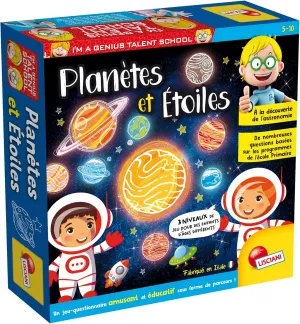 LISCIANI - I'm A Genius - Planets and Stars - Educational Quiz for Children from 5 Years - Discovery of Astronomy - Playground - 3 Levels of Difficulties - Made in Italy
