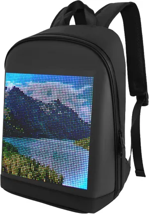 Lixada LED Color Screen Customizable Backpack Travel Bag Pack Bag for Men Women