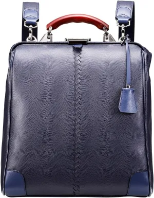 Lizard Men's Vertical Doctor Bag, Toyooka Kaban, Made in Japan