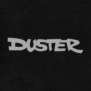Lloyd Mats ® - Velourtex Black Front Floor Mats for Plymouth Duster 1970-76 with Silver Duster Lettering Embroidery
